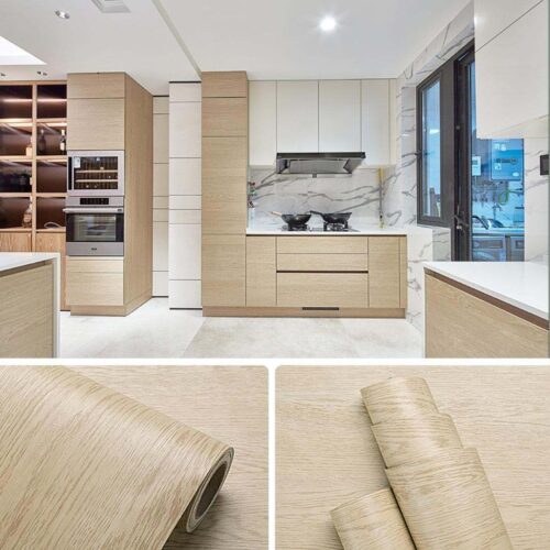 Wallpaper Dinding Motif Kayu Triplek Plywood Ukuran 45cm x 10m